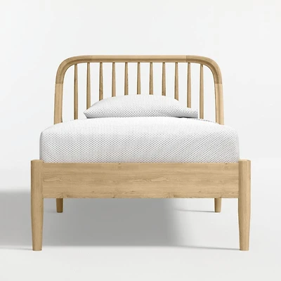 Bodie Spindle Natural Oak Wood Kids Twin Bed