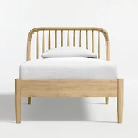 Bodie Spindle Natural Oak Wood Kids Twin Bed