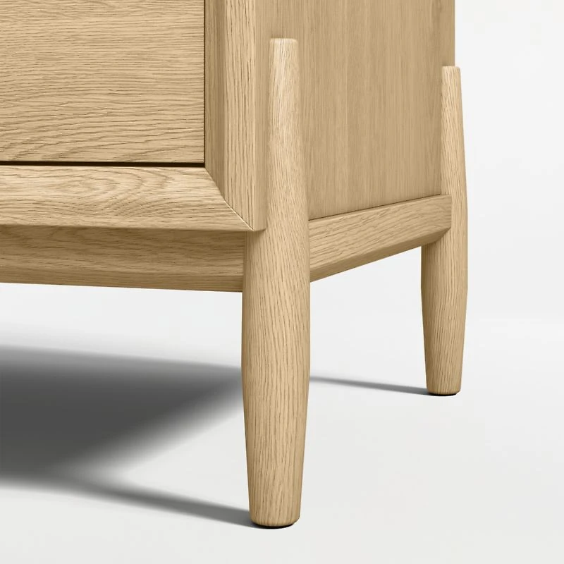 Bodie 36" Natural Oak Wood Narrow 3-Drawer Kids Dresser