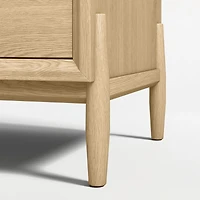 Bodie 36" Natural Oak Wood Narrow 3-Drawer Kids Dresser