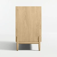 Bodie 36" Natural Oak Wood Narrow 3-Drawer Kids Dresser