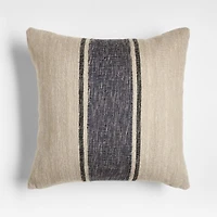 Indigo Blue 20"x20" Bold Stripe Outdoor Throw Pillow