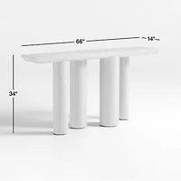 Bomen 66" Asymmetrical Black Oak Wood Console Table