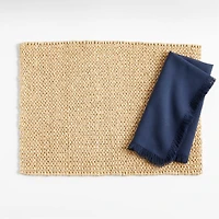 Craft Deep Indigo Cotton Fringe Napkins, Set of 8