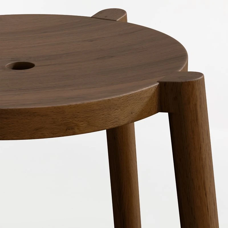 Bonnie Deep Brown Kids Stackable Play Stool