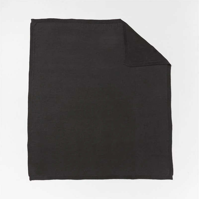 Border Ink Black 80"X80" Oversized Bed Throw Blanket