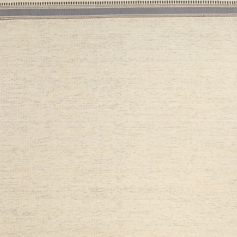 Border Stripe Slate Blue Chenille Kids Area Rug 6'x9'