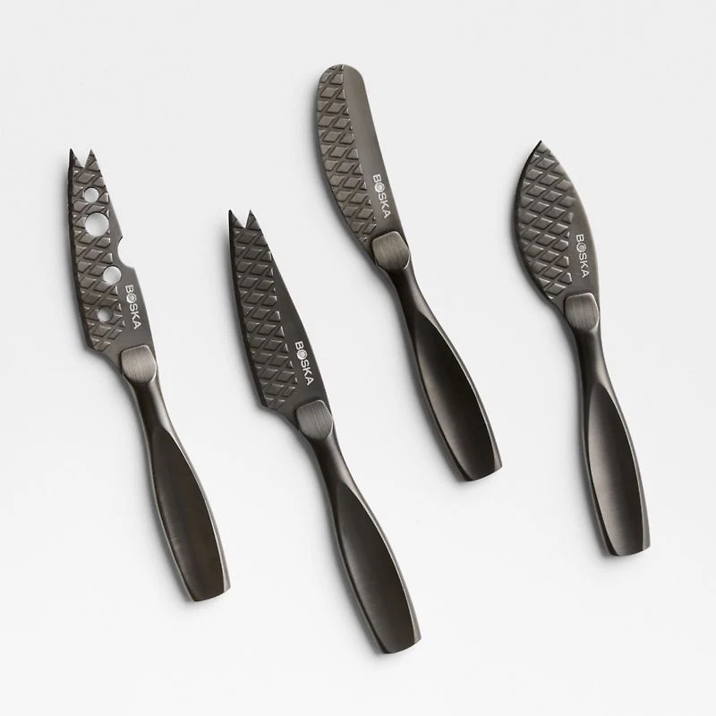 Boska Black Mini Cheese Knife Set