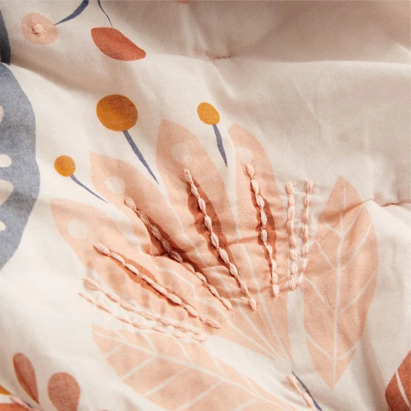 Botanical Elephant Organic Cotton Baby Crib Quilt