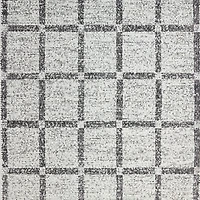 Boucle Black Handwoven Flatweave Kids Performance Area Rug 5'x8'