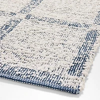 Boucle Coy Blue Handwoven Flatweave Kids Performance Area Rug 5'x8'