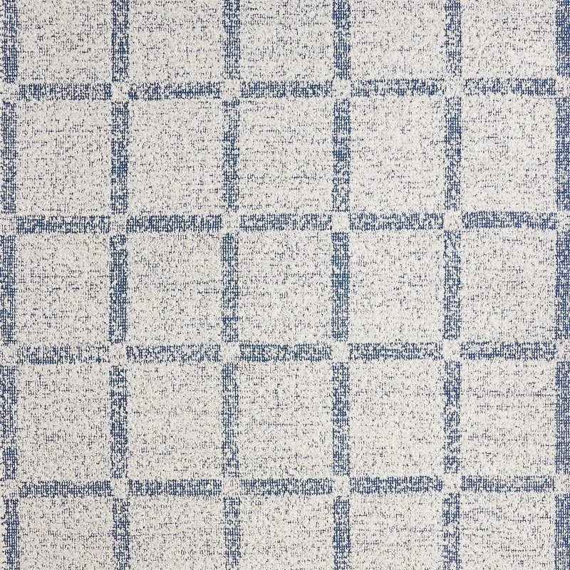 Boucle Coy Blue Handwoven Flatweave Kids Performance Area Rug 5'x8'