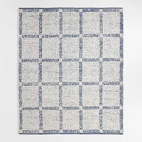 Boucle Coy Blue Handwoven Flatweave Kids Performance Area Rug 5'x8'