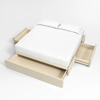 Lafayette 48" Upholstered Queen Headboard with Storage Bed Base