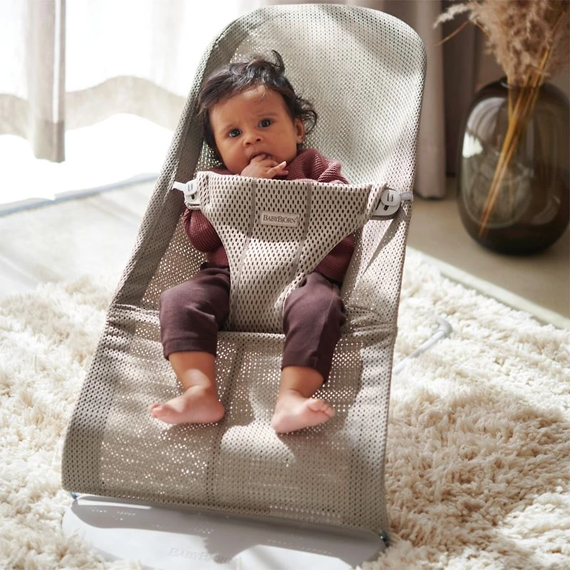 BABYBJÖRN ™ Bouncer Bliss Mesh Beige Grey Baby Bouncer Chair