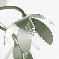 Bouquet Sage Green 22" Kids Flower Flush Mount Ceiling Light