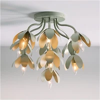 Bouquet Sage Green 22" Kids Flower Flush Mount Ceiling Light