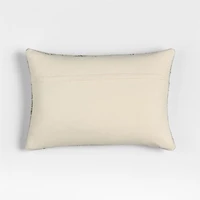 Bozeman Wool Blend 24"x16" Burnt Green Throw Pillow with Feather Insert