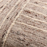 Bozeman Wool Blend 24"x16" Beige Throw Pillow with Feather Insert