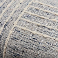 Bozeman Wool Blend 24"x16" Deep Indigo Throw Pillow with Feather Insert