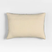 Bozeman Wool Blend 24"x16" Deep Indigo Throw Pillow with Feather Insert