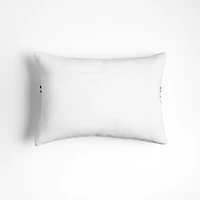 Bozeman Wool Blend 22"x15" Arctic Ivory Throw Pillow with Feather Insert