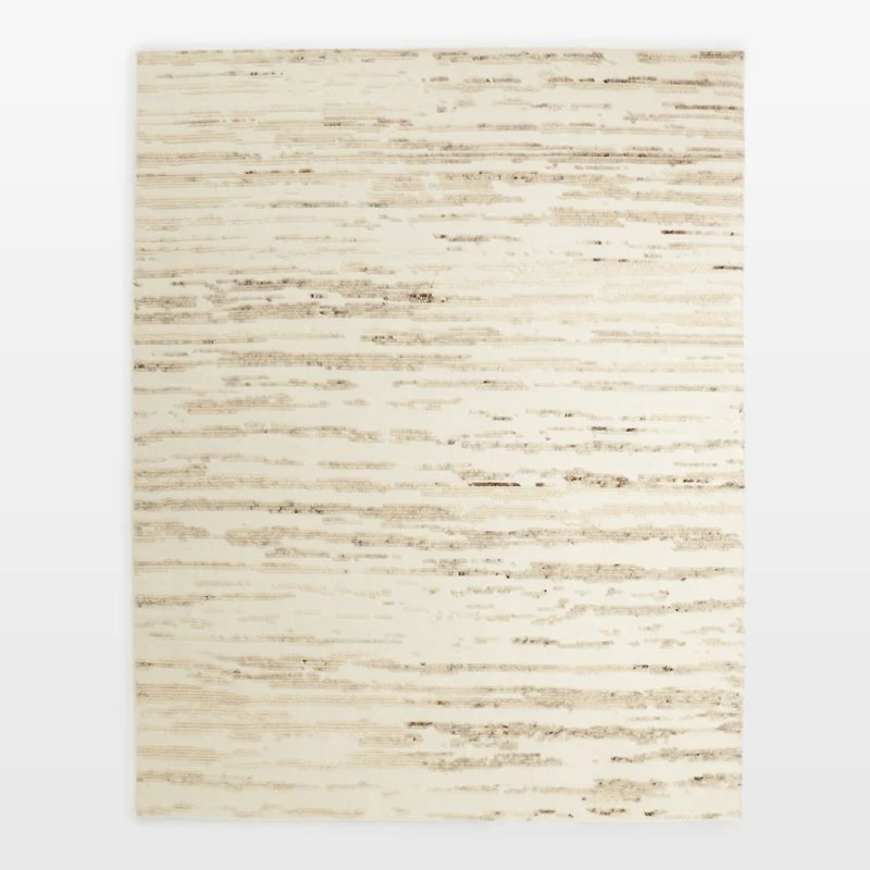 Bozeman Wool Hand-Knotted Light Tan Area Rug 6'x9'
