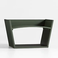 Brady Olive Low Curved Book Caddy