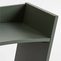 Brady Olive Low Curved Book Caddy