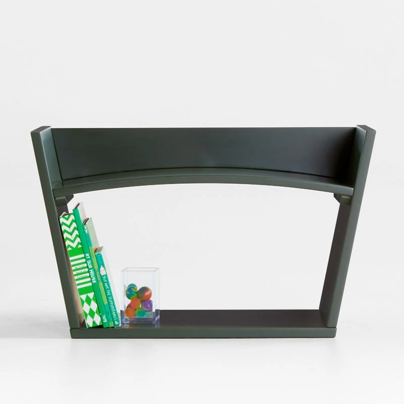 Brady Olive Low Curved Book Caddy