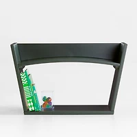 Brady Olive Low Curved Book Caddy