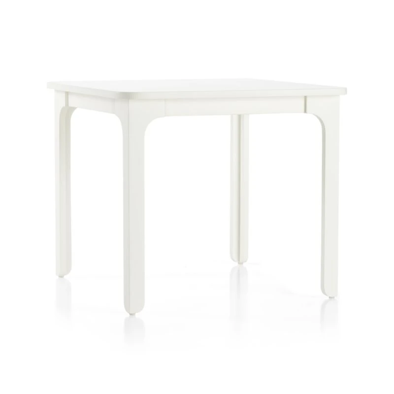 Brady Square White Wood Kids Play Table