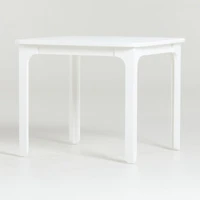 Brady Square White Wood Kids Play Table