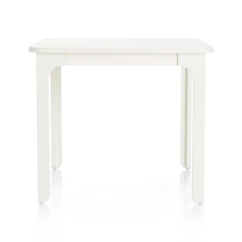 Brady Square White Wood Kids Play Table