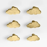Brass Cloud Knobs, Set of 6