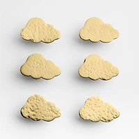 Brass Cloud Knobs, Set of 6