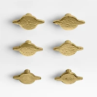 Brass Saturn Knobs, Set of 6