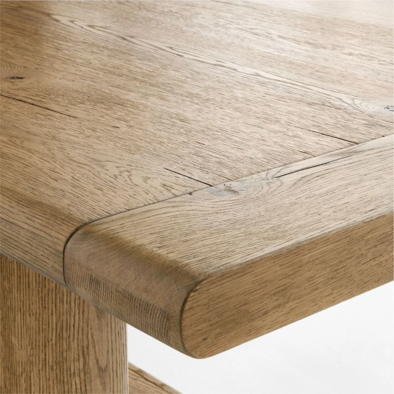 Breckenridge 78"-108" Weathered Rustic Oak Wood Extendable Dining Table