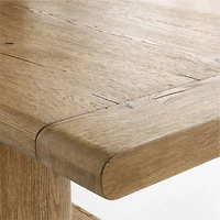 Breckenridge 78"-108" Weathered Rustic Oak Wood Extendable Dining Table