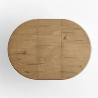 Breckenridge 48"-66" Weathered Rustic Oak Wood Round Extendable Dining Table
