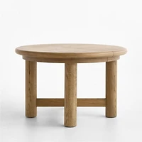 Breckenridge 48"-66" Weathered Rustic Oak Wood Round Extendable Dining Table