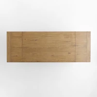 Breckenridge 78"-108" Weathered Rustic Oak Wood Extendable Dining Table