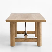 Breckenridge 78"-108" Weathered Rustic Oak Wood Extendable Dining Table