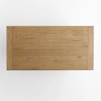 Breckenridge 78"-108" Weathered Rustic Oak Wood Extendable Dining Table