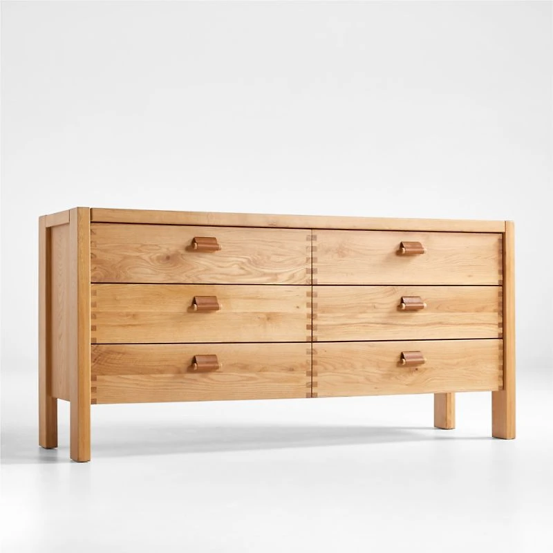 Bremond 6-Drawer Oak Dresser