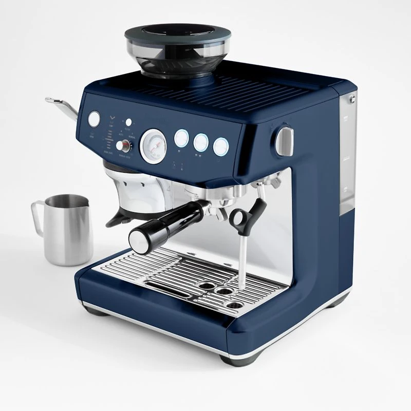Breville ® Barista Express ® Impress Espresso Machine in Damson Blue
