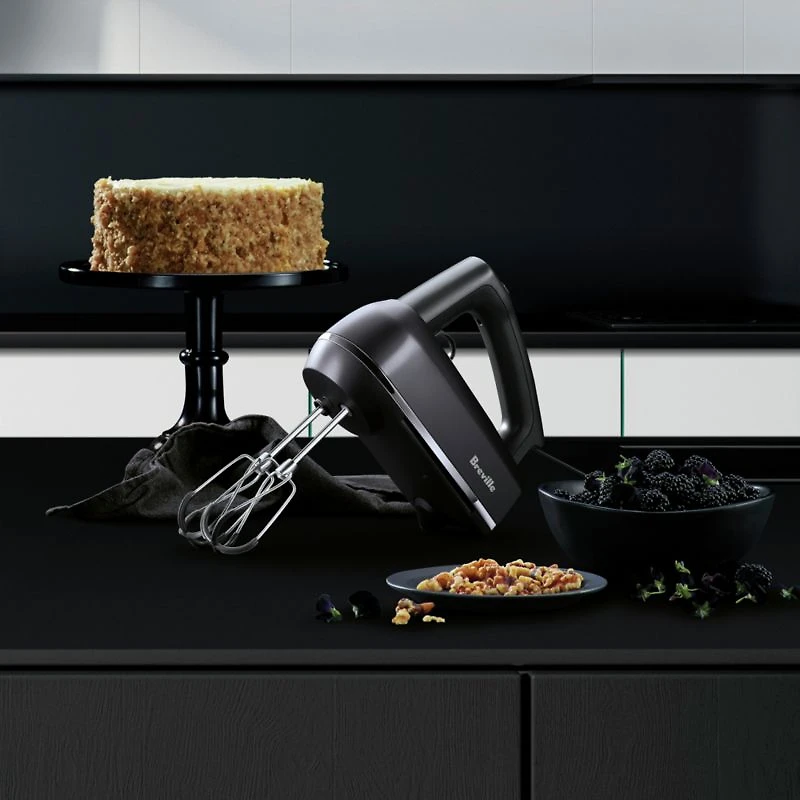 Breville ® Handy Mix Scraper ™ 9-Speed Hand Mixer in Black Truffle