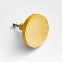 Bria Flat Round Brass Knob