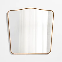 Briars Brown Suede Border Mantel Mirror by Jake Arnold 41"