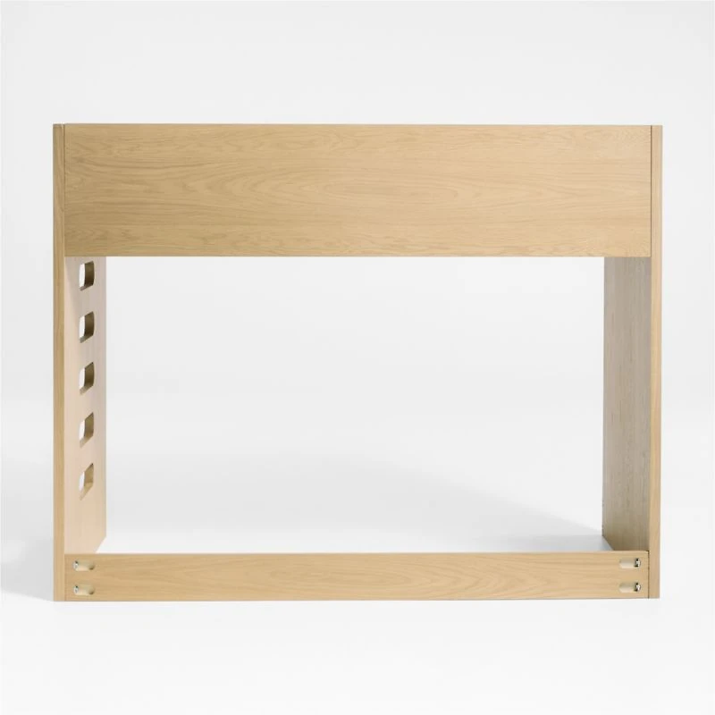 Bridgeman Natural Oak Wood Kids Twin Loft Bed with Ladder